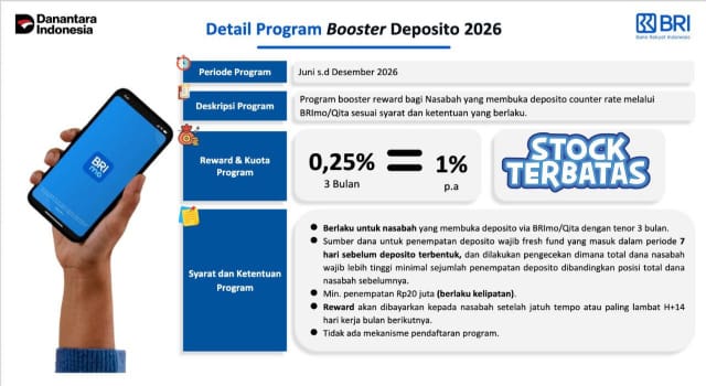 BRI BO Kayuagung Hadirkan Program Booster Deposito 2026, Nikmati Reward Tambahan bagi Nasabah Deposito Digital
