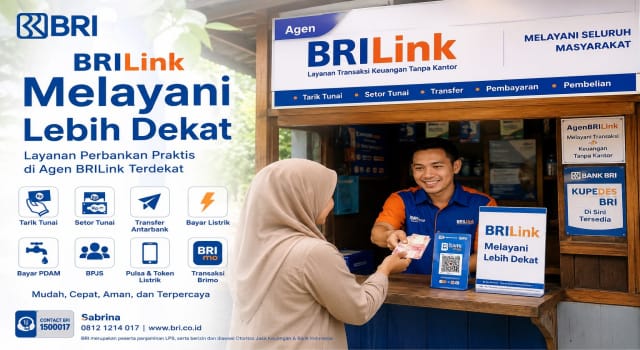 BRILink Melayani Lebih Dekat, Hadirkan Layanan Perbankan hingga Pelosok DeBRILink Melayani Lebih Dekat, Hadirkan Layanan Perbankan hingga Pelosok Desa